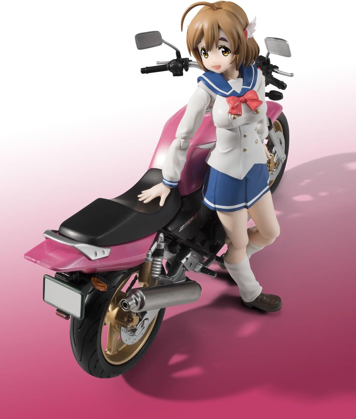 TAMASHII NATIONS S.H.フィギュアーツ ばくおん!! 佐倉羽音(制服)&CB400 SUPER FOUR 約135mm PVC&ABS製 塗装済み可動フィギュア