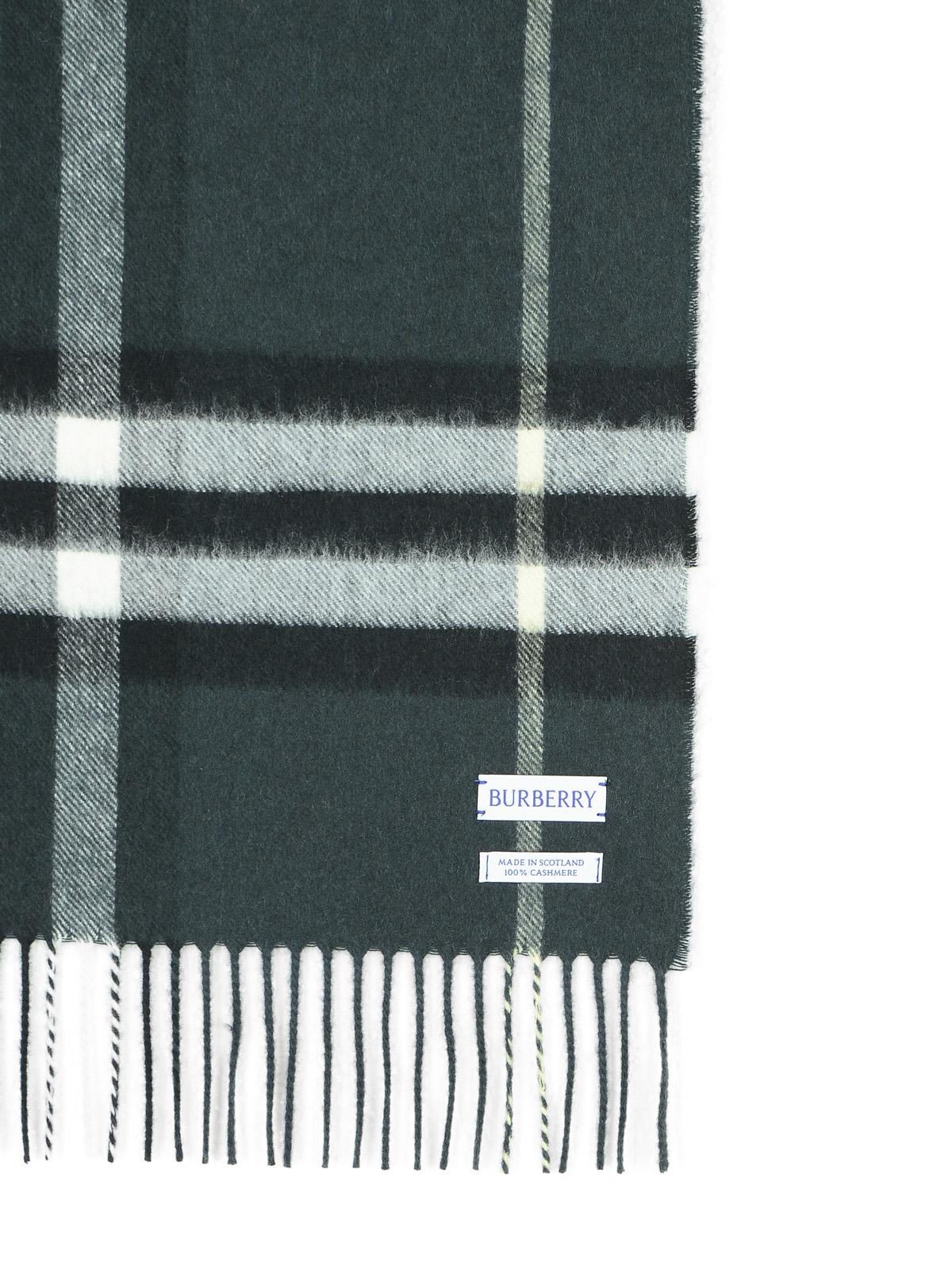Burberry バーバリーグリーンカシミアスカーフ - Image 7