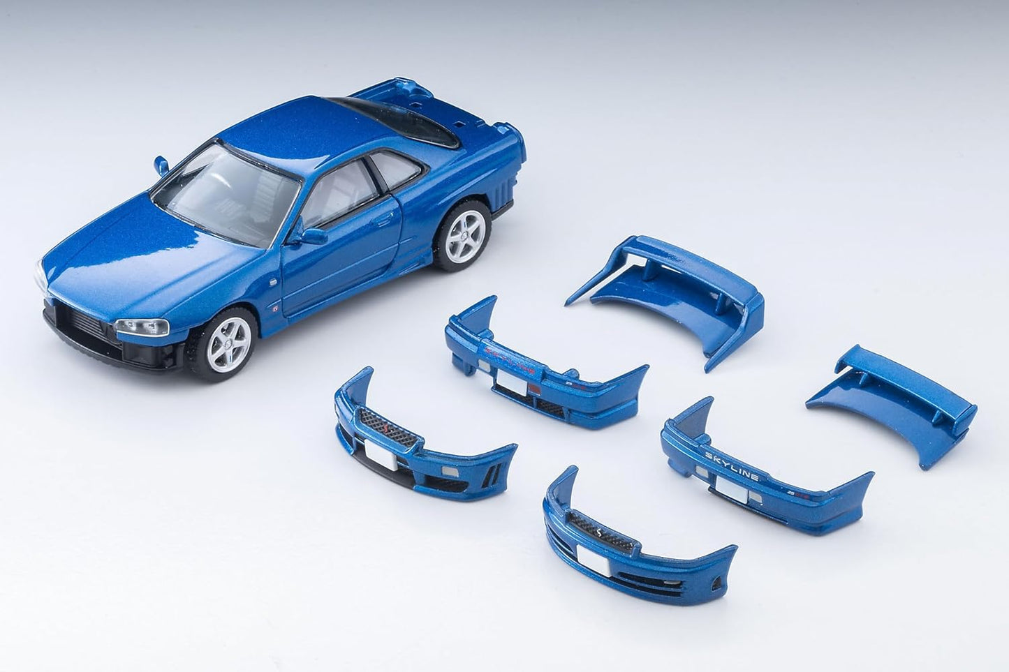 TOMYTEC 335306 Tomica Limited Vintage Neo 1/64 LV-N353b Nissan Skyline 2-Door Sport Coupe 25GT TURBO with Optional Parts Blue 2000 Finished Product