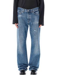 Acne Studios Navy Blue Single Breasted Jacket With Shirt Detail - Image 7