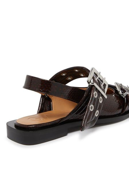 GANNI Snake バックル バレエパンプス - Image 7