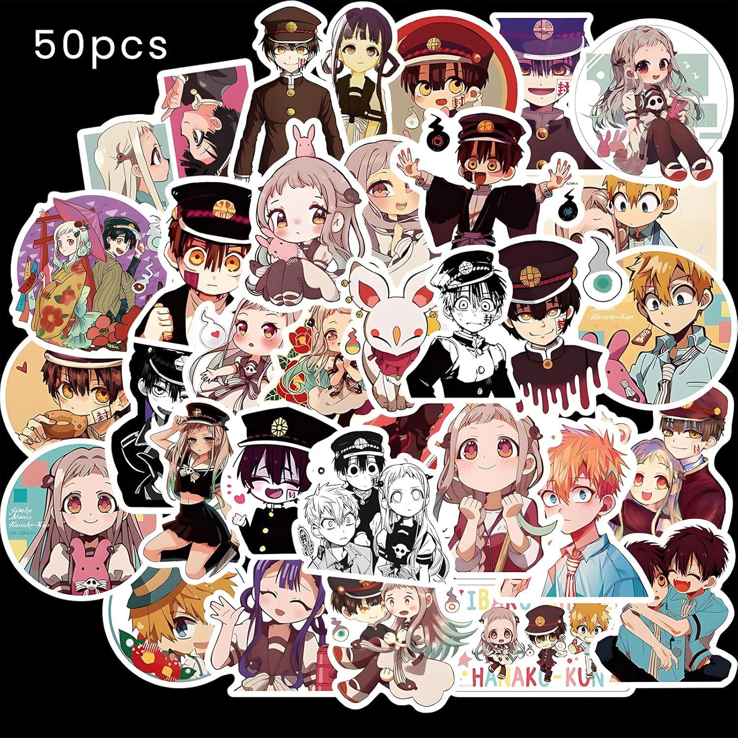 Yahiro Ningyo Hanako-kun Goods, Gift, Waterproof Seal, Suitcase, Picture, DIY Decorations, Letters, Birthday Present, Cute Animation, Stationery, Notebook Tape, Suitable for Cars, Motorcycles, Bicycles, Water Bottles, Helmets, Etc