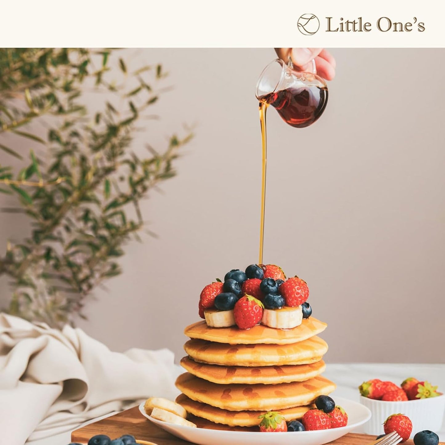 Little One's Domestic Buttermilk Pancake Mix from Around 9 Months 100g×6pcs [Organic Wheat Flour Used, Aluminum-Free, Mild Sweetness, No Additives of Fragrance, Coloring, or Preservatives, Hotcake