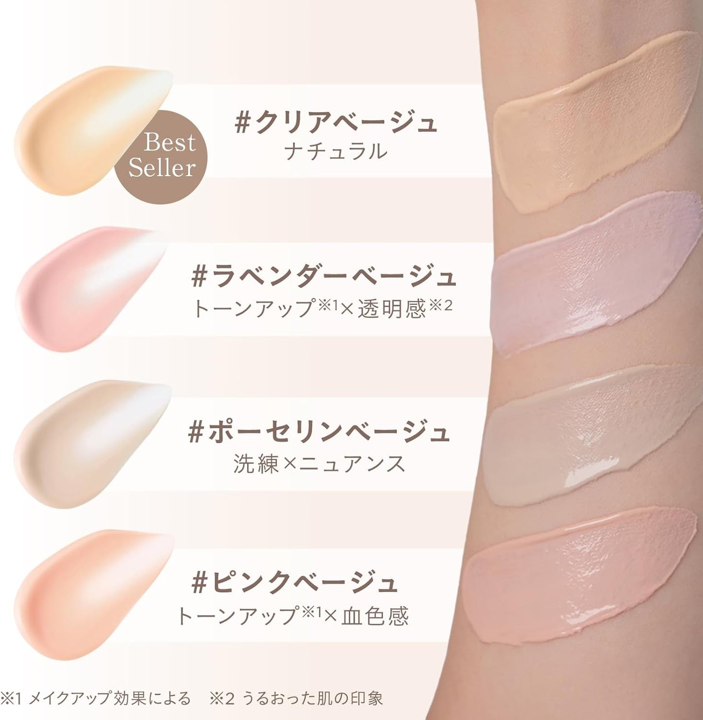 ETVOS SPF31 PA+++ Mineral Inner Treatment Base #Lavender Beige, 0.9 fl oz (25 ml), Glossy, Transparent, Human-shaped Ceramide, Dry Fine Lines, Inconspicuous, Makeup Base (Efficacy Evaluation Tested)..