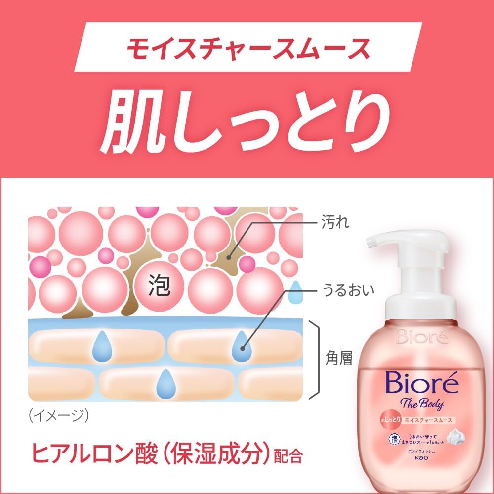 Bioré The Body Foam Type Moisture Smooth Pump 510 ml Body Soap Body Wash