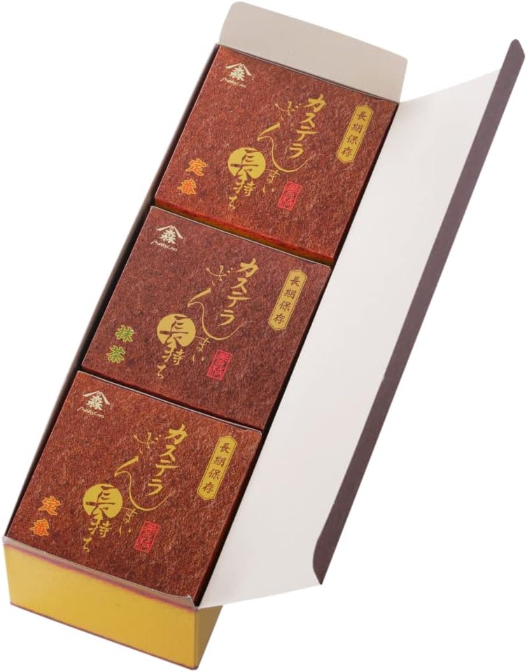 Kashuuden Morinaga Castella Zanmai Long-lasting (Three Boxes) Classic x2, Matcha x1