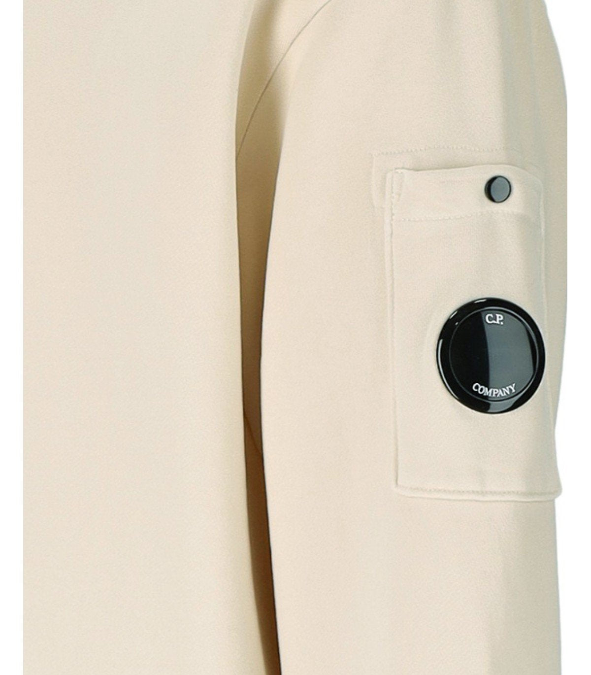 C C.P.会社の斜めのフリースボクシークリームパーカー - Image 7
