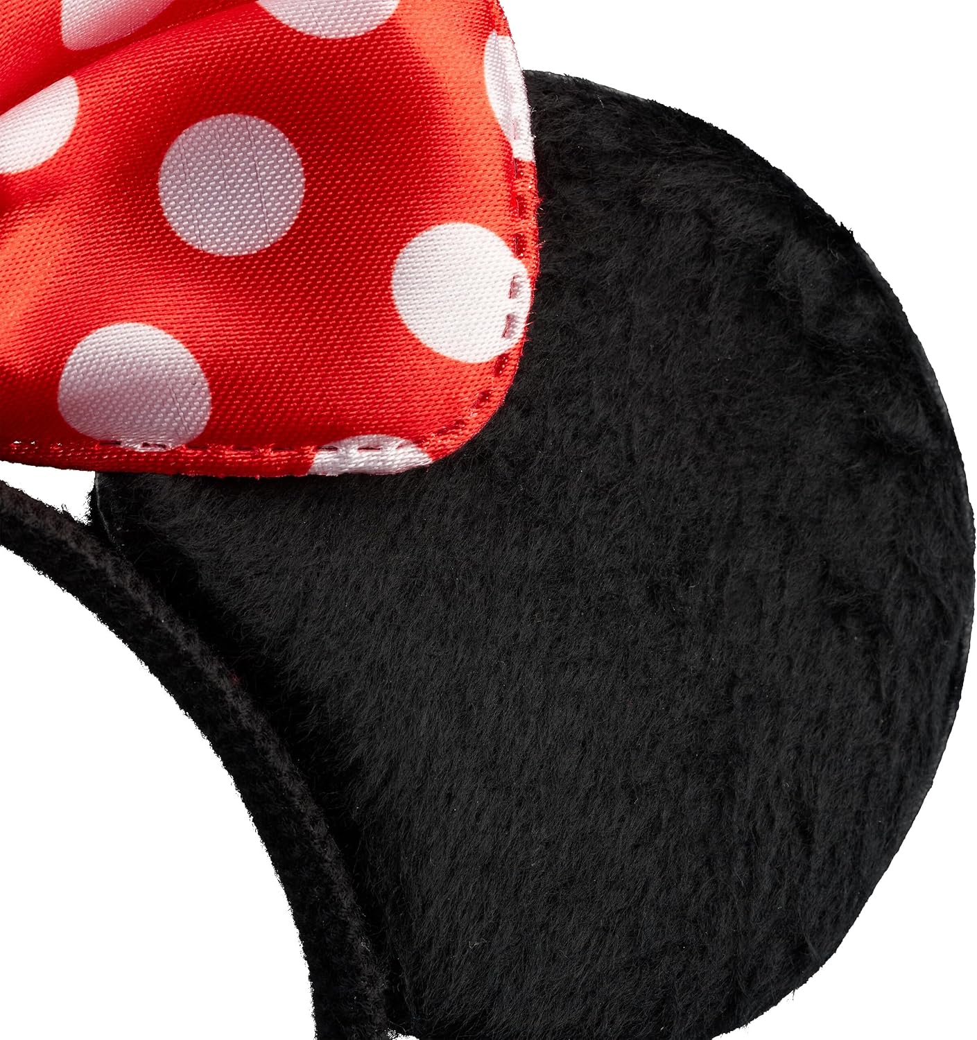 Relaxdays Minnie Ears, Pack of 6, Mouse Headband with Polka Dot Bow, Fancy Dress Accessory, Black/Red