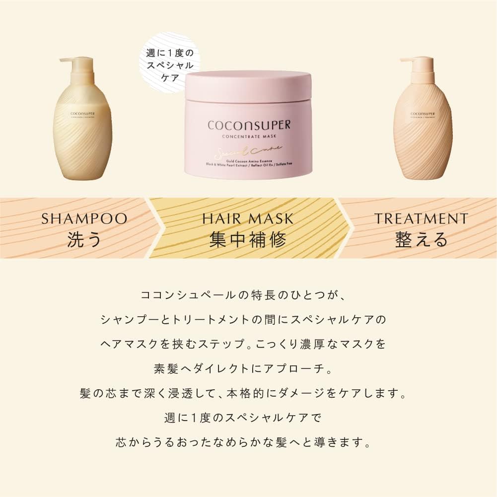 COCONCEPER CONCENTRATE MASK, 7.1 oz (200 g), Rinse Out Treatment, Hair Mask, Hair Pack, Hair Care, Damage Repair