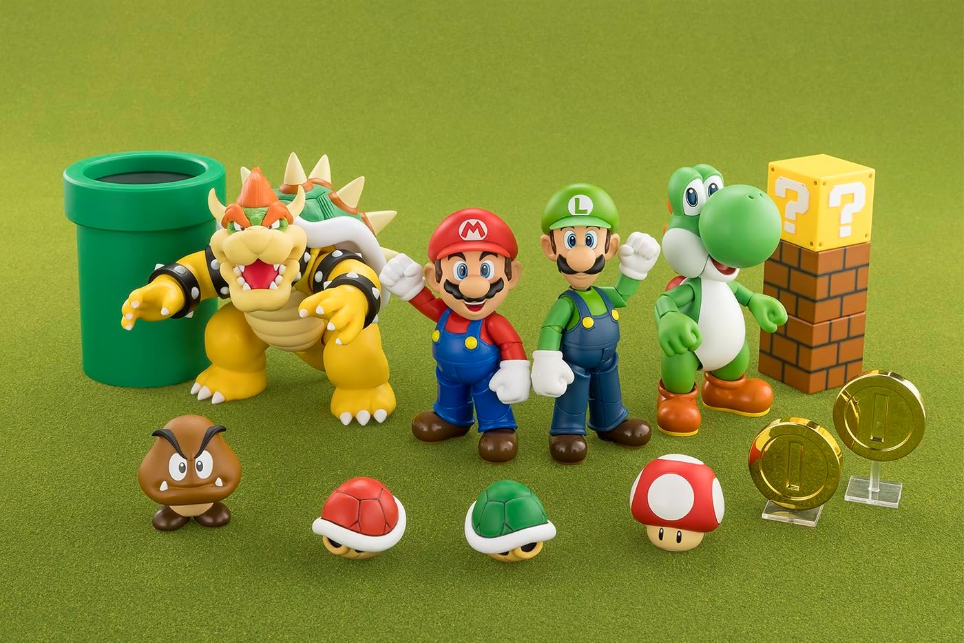 Tamashi Nations S.H. Figuarts Super Mario (SUPER MARIO), Approx. 3.9 inches (100 mm), ABS & PVC Pre-painted Action Figure
