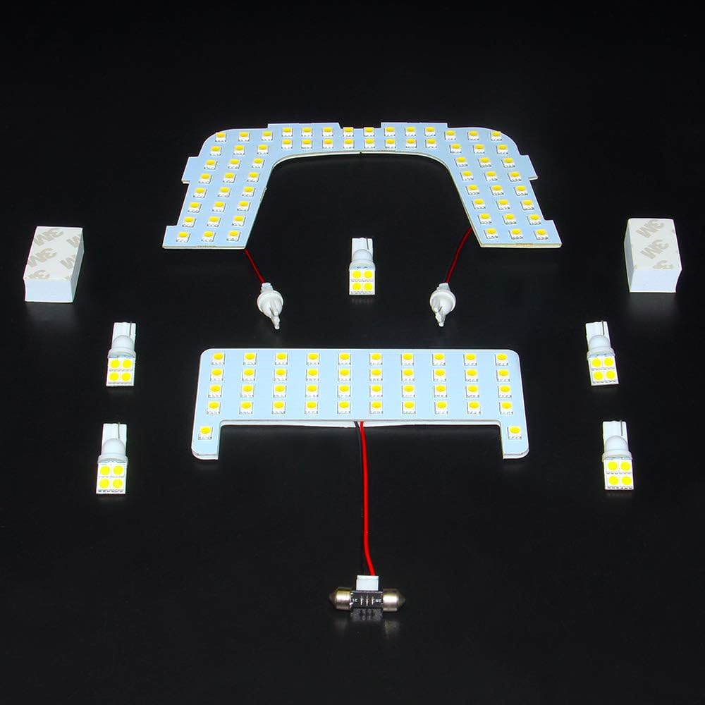 Opplight Lens 50 Series LED Cabin Lamp, White, Toyota Prius 50 Series, Indoor Light, ZVW50, ZVW51, ZVW55, Custom Parts, Easy Installation, 7-Piece Set (Toyota Prius 50 Series)