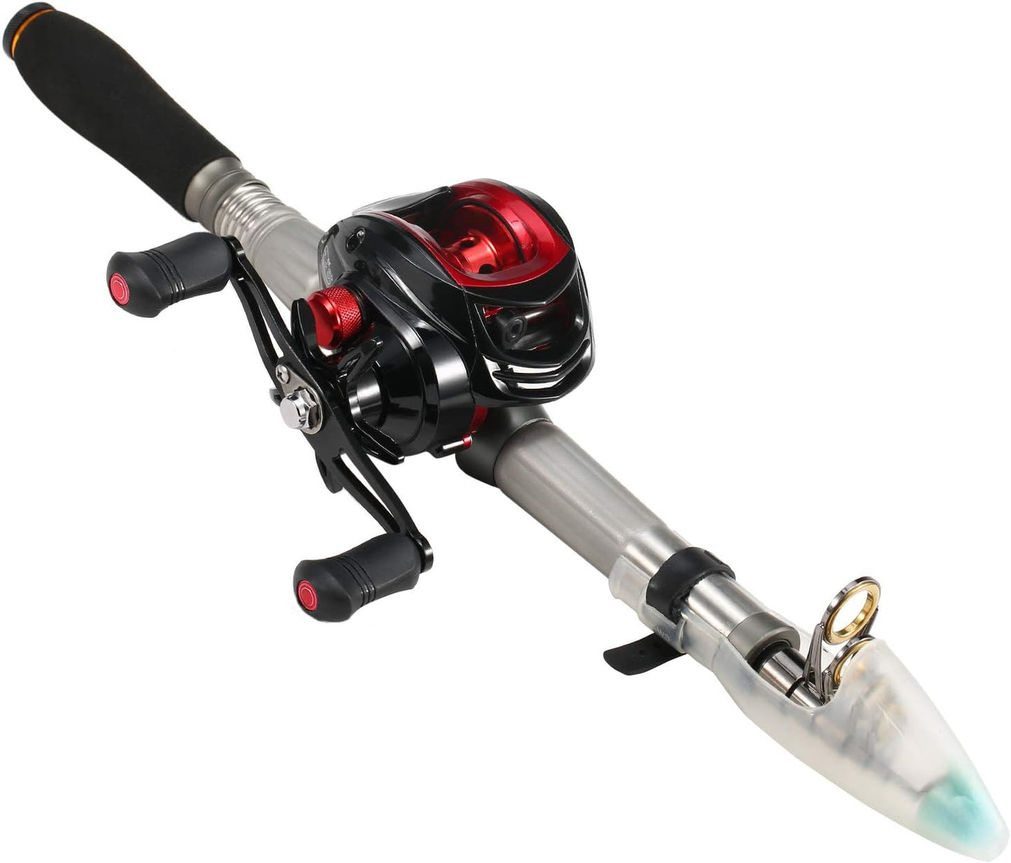 Baitcasting Reel 18+1BB Ball Bearing Baitcasting Fishing Reel High Speed 7.2:1 Gear Ratio Magnetic Brake System Bait Reel Red & Black Left/Right Angler