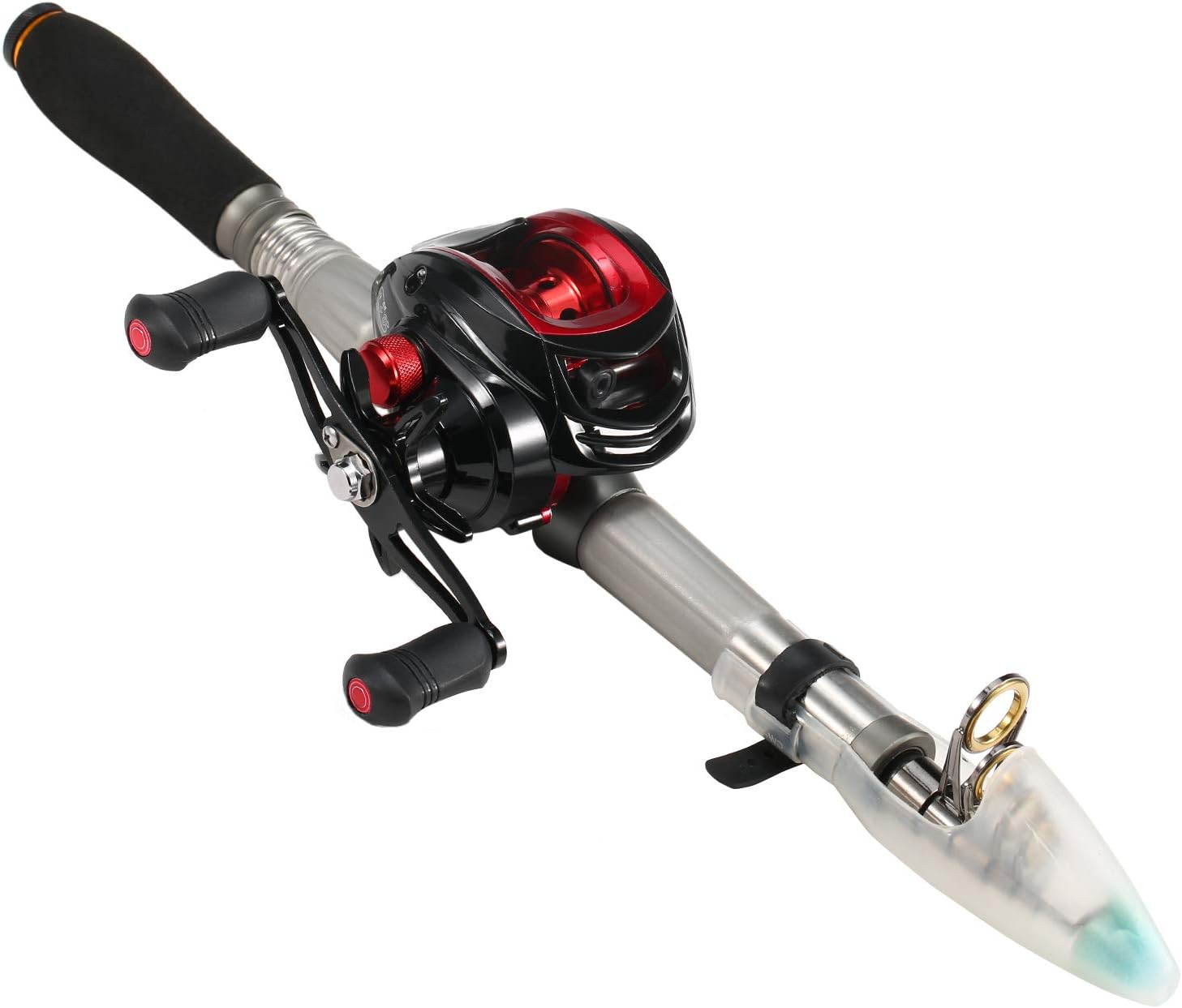Baitcasting Reel 18+1BB Ball Bearing Baitcasting Fishing Reel High Speed 7.2:1 Gear Ratio Magnetic Brake System Bait Reel Red & Black Left/Right Angler