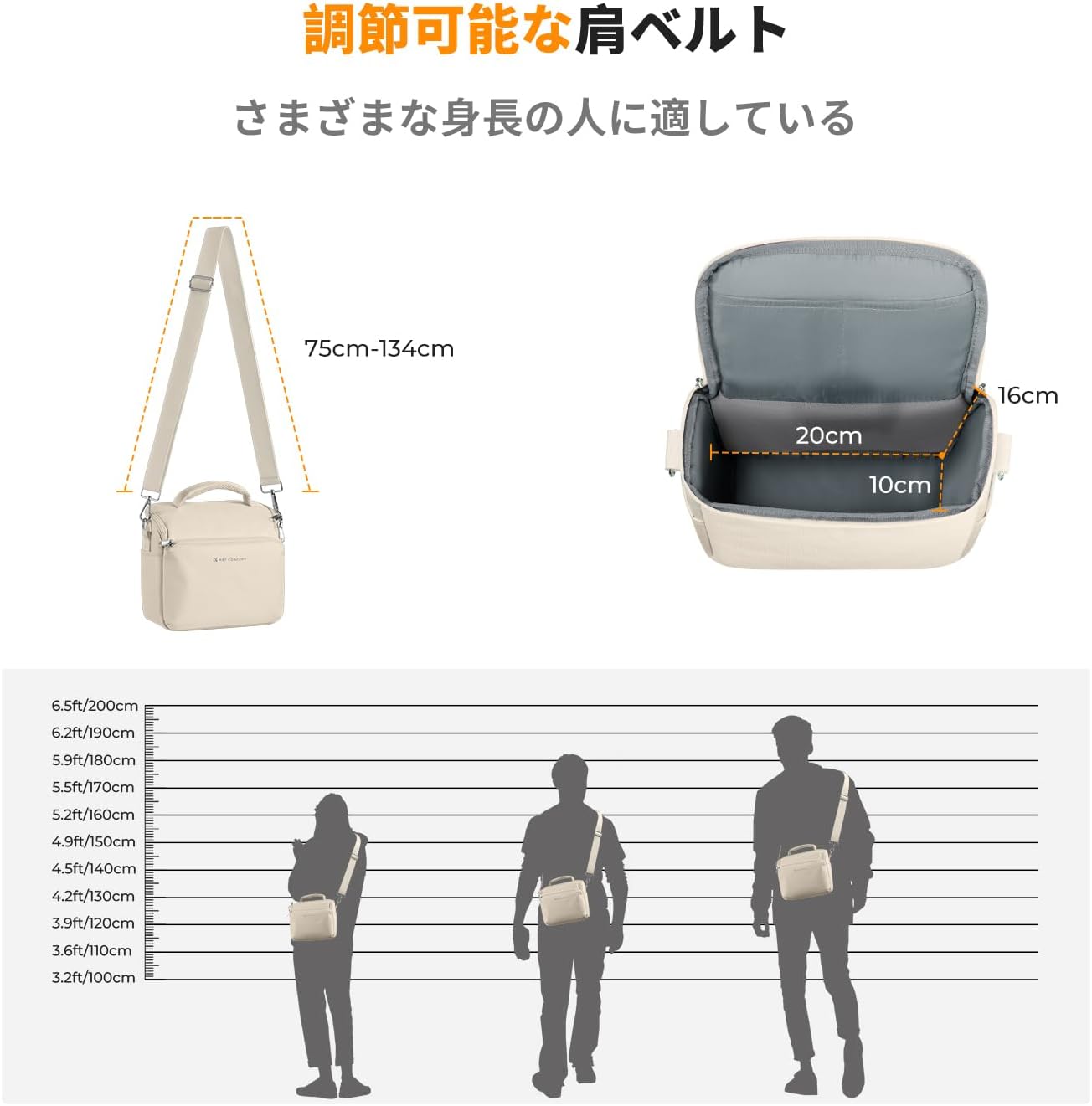 K&F Concept Camera Bag, Shoulder Bag, Camera Shoulder Bag, Stylish, SLR Camera Bag, 5 L Dividers, Water Repellent, Lightweight, Handbag/Shoulder Bag, Storage Bag for Camera Accessories, Small Items,