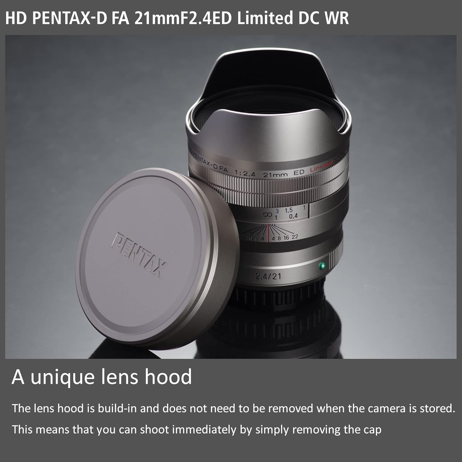 Pentax FA 21mmF2.4ED Limited DC WR Black Ultra Wide Angle Monofocal Lens [For Full Frame DSLR Cameras] Limited Lens Machined Aluminum Lens Barrel (28040)