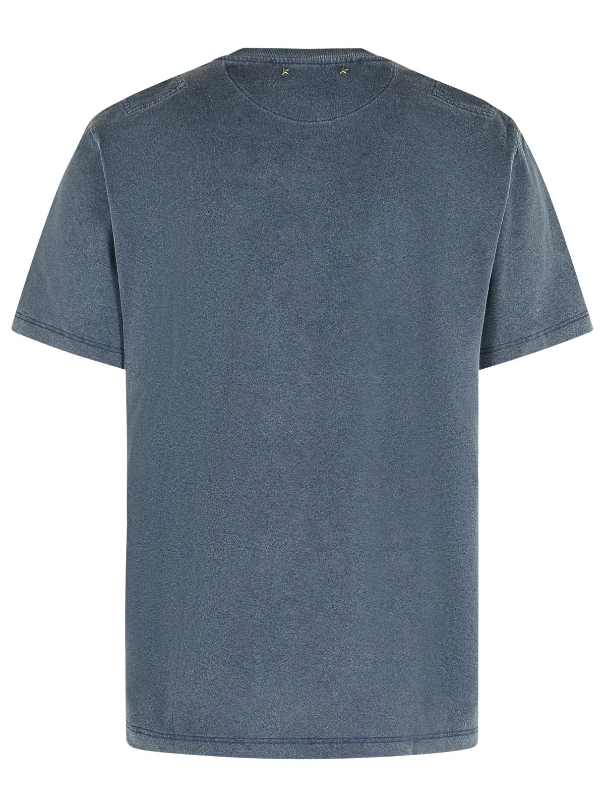 Golden ゴールデングースブルーコットンTシャツ - Image 7