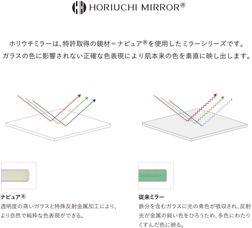 HORIUCHI MIRROR Maki-e Mirror Fuji and Cherry Blossoms Napure Mirror Traditional Craft Keepsake