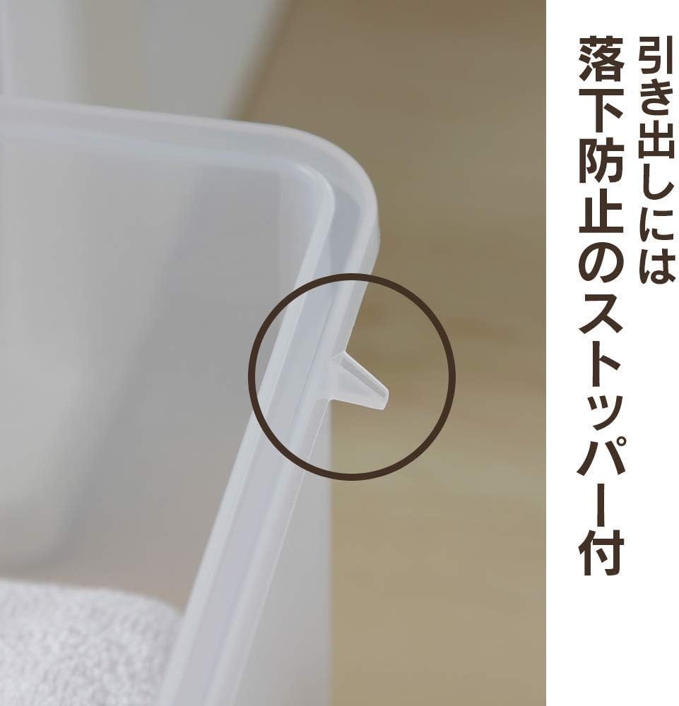 Iris Ohyama WTW-543 Chest Wide (Set of 3 Tiers x 2 Pieces) Made in Japan, Finished Product, 21.8 x Depth 16.1 x Height 24.5 inches (55.6 x 41.0 x 62.3 cm), French Oak Wooden Top Board