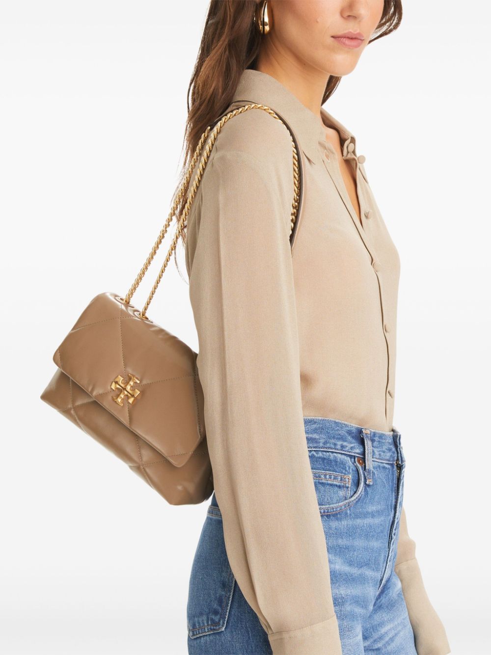 Tory Tory Burch Kira Diamond Small Leather Shourdle Bag - Image 7