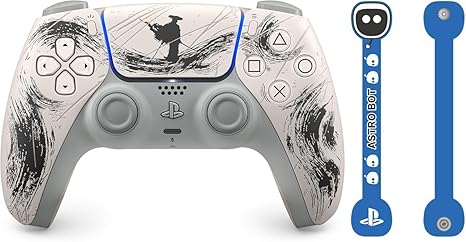 【純正品】DualSense ワイヤレスコントローラー "Ghost of Yōtei" ブラック リミテッドエディション(CFI-ZCT1JZ8) 【Amazon.co.jp限定】 アストロボットデザイン コードホルダー 付