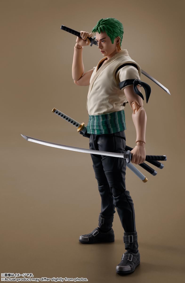 S.H. Figuarts Roronoa Zoro (A Netflix Series: One Piece), Approx. 5.7 inches (145 mm), PVC & ABS, Pre-painted Action Figure