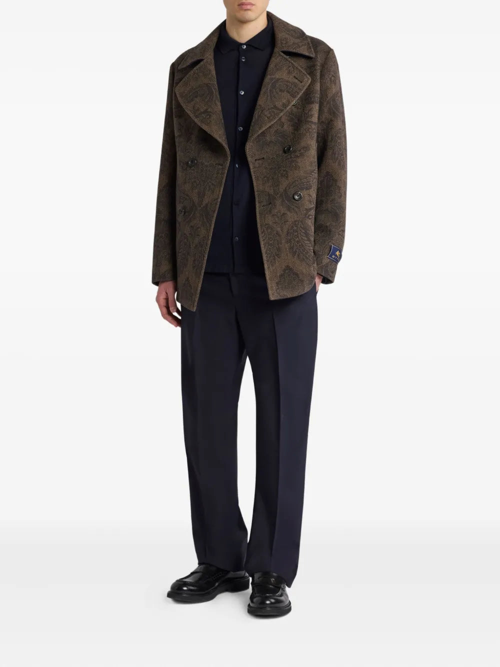 Etro エトロペイズリープリントピーコート - Image 7