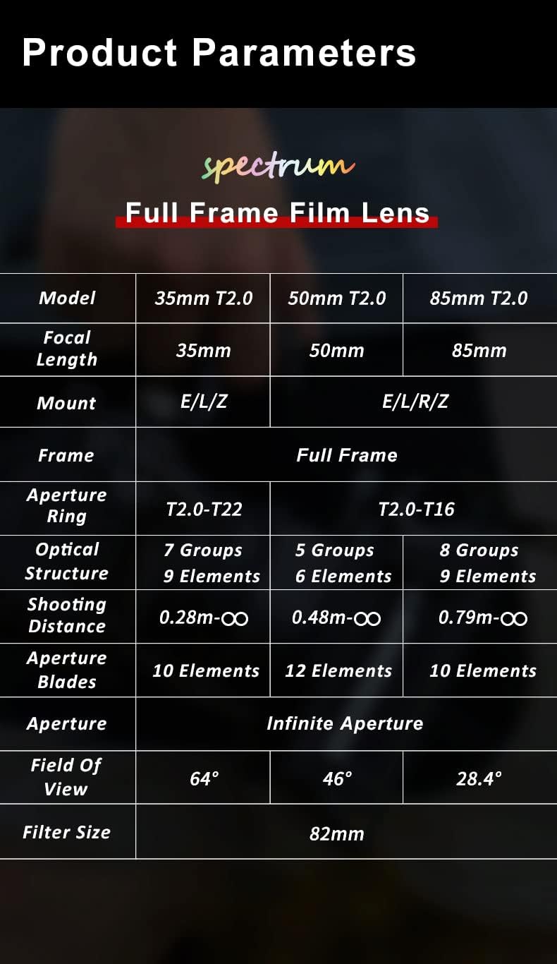 7artisans 35mm T2.0 Full Frame Large Caliber Cinematic Professional Film Lens for Leica, Sigma, Lumix, Panasonic L-Mount Cameras