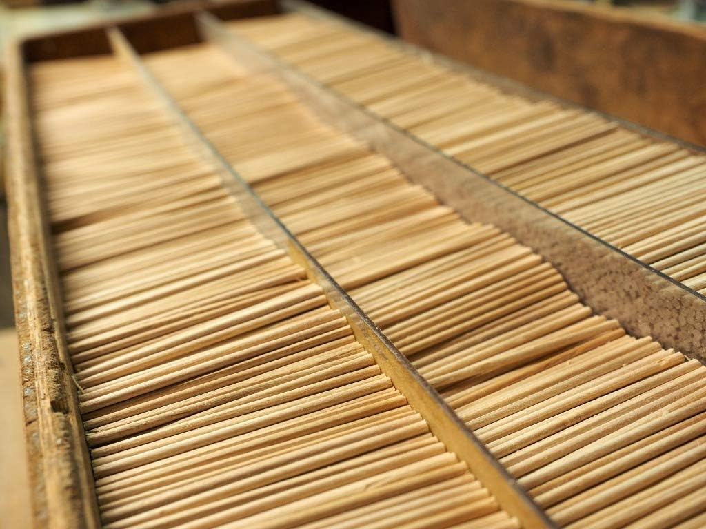 Kikusui Japanese Shirakaba Toothpicks, Approx. 300 Pieces (Groove)