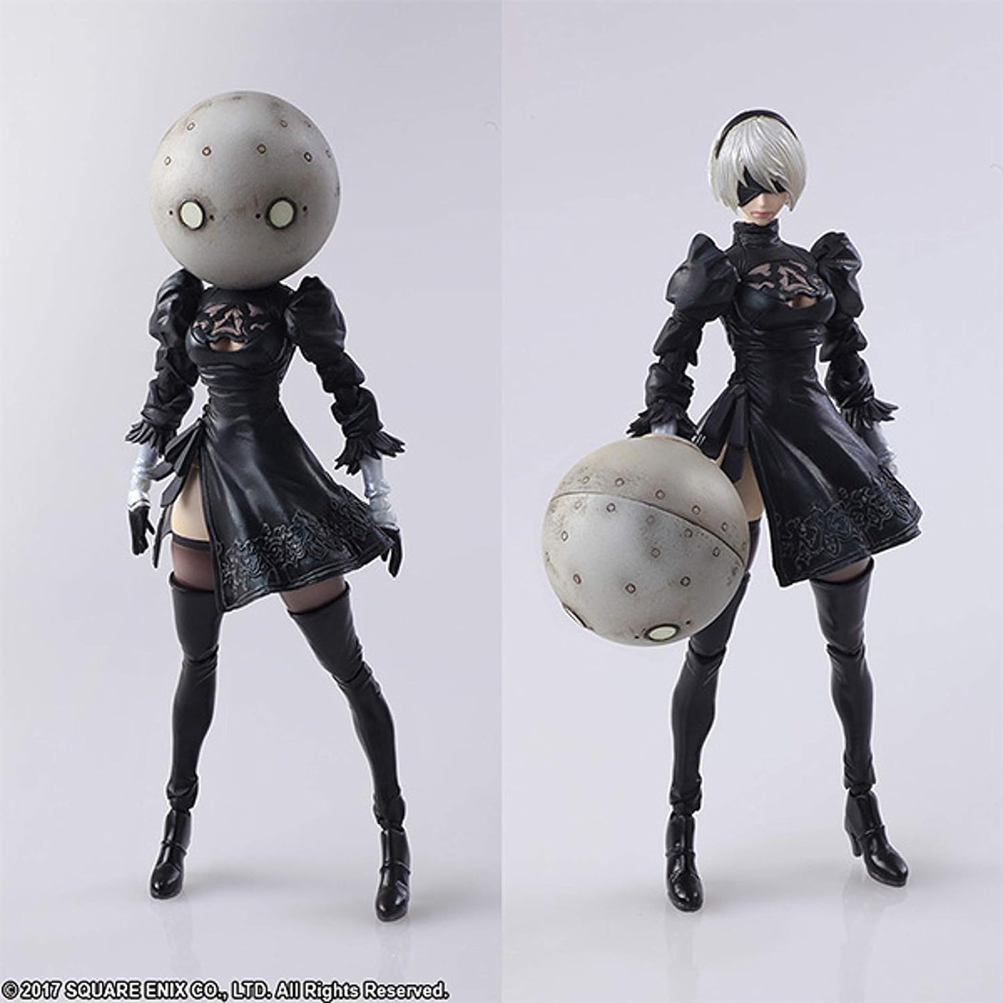 NieR:Automata, BRING ARTS, 2B & Machine Lifeform, Set of 2, Made of PVC, Painted, Movable Figure