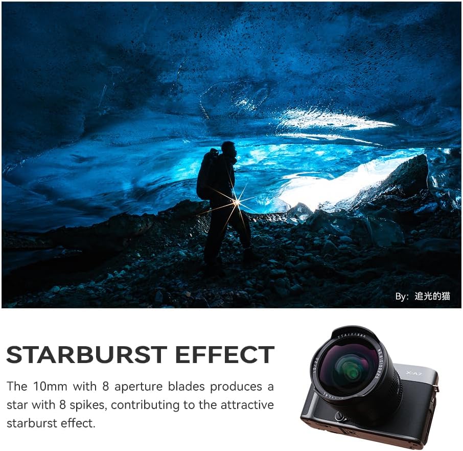 TTArtisan 10mm F2 APS-C Super Wide Angle Camera Lens for Canon RF-Mount Camers R7, R10, R50, R100, APS-C Mode EOS R, RP, R5, R5C, R6, R6ii, R3, R8