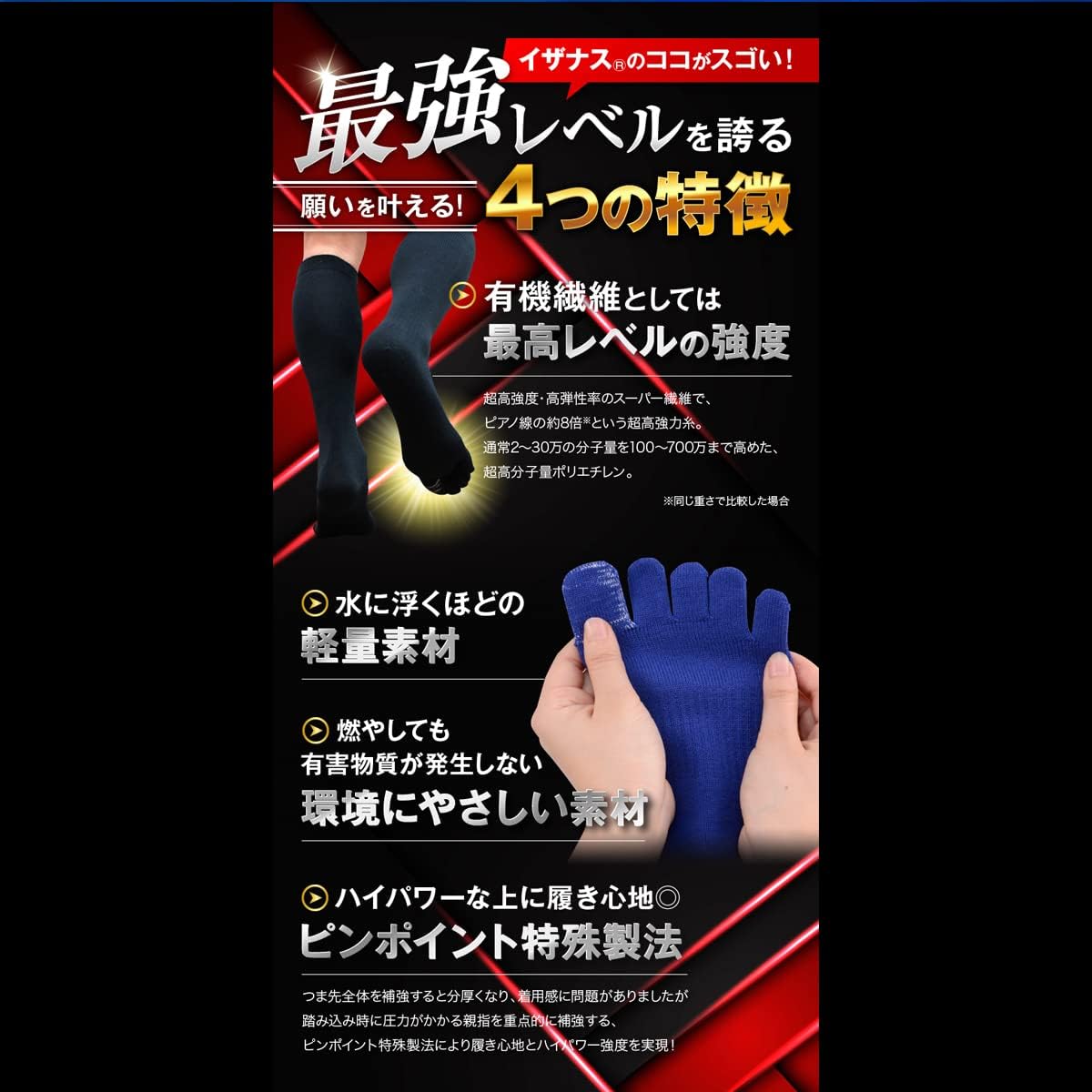 Men's 5 Toe Socks, Sneakers, Set of 2, Made in Japan, Reinforced Thumb, 1 Month Warranty, 8.7 - 11.4 inches (22 - 29 cm), Ankle Shoes, White, Black, Navy, Kenbi, Sports Socks, navy