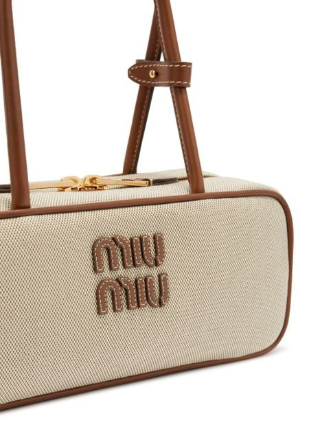 MIU MIU Leather and fabric Beau bag - Image 7