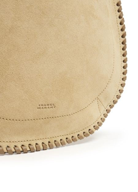 ISABEL MARANT Oskan Soft Zip shoulder bag in suede with braided edges - Image 7