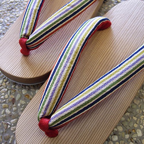 300 Years of Tradition Connected by Craftsmen Kiso Geta, Women's, Striped Pattern, Traditional Crafts, Made in Japan
