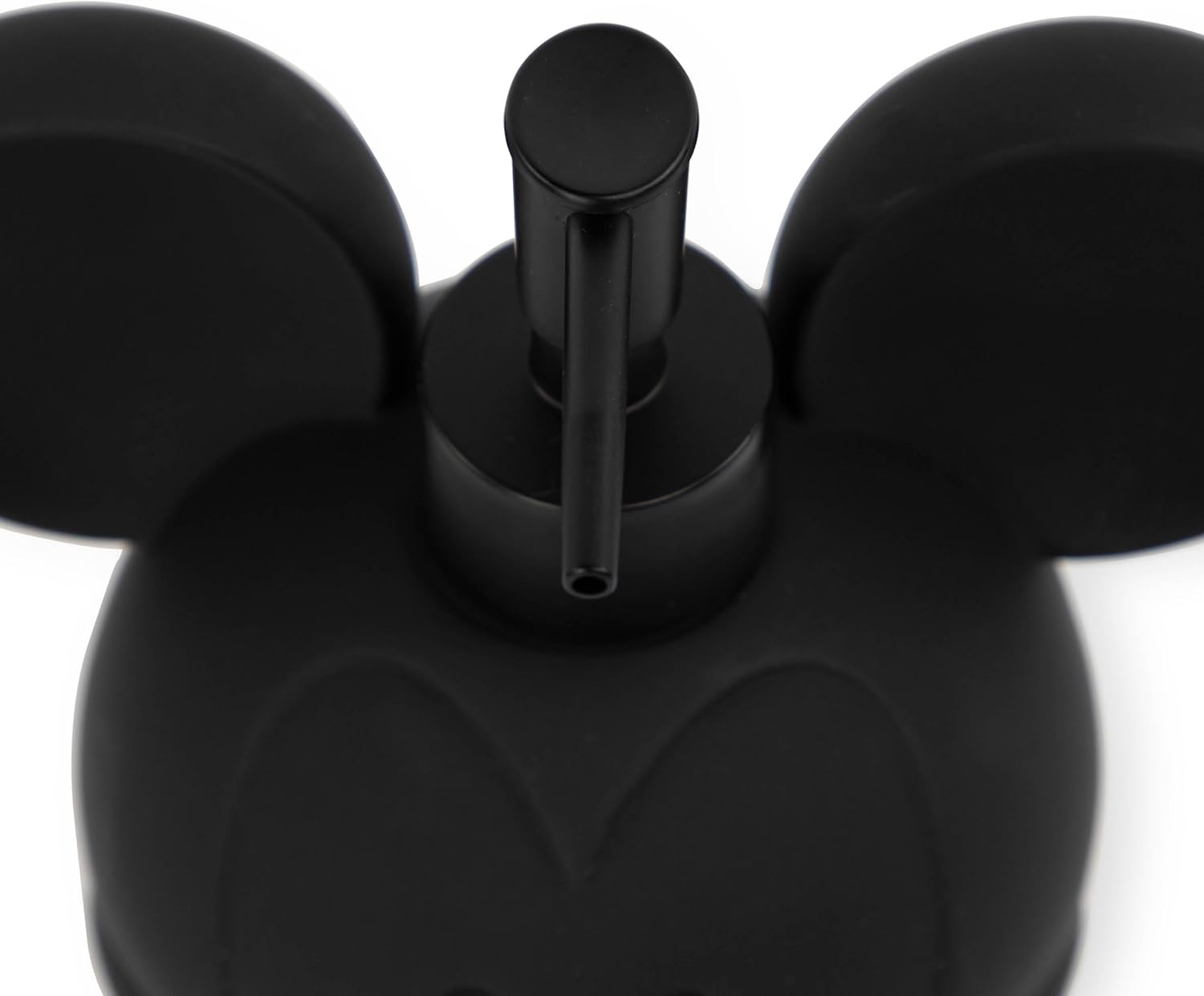 Jay Franco Disney Mickey Mouse Head Children's Soap Dispenser – Lotion Pump or Liquid Soap – Fun and Refillable – Matte Black and Gold