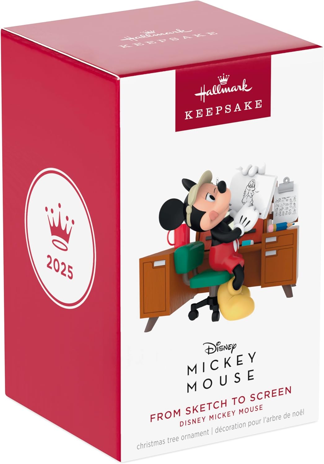Adorno de Navidad Hallmark Keepsake 2025, Disney Mickey Mouse de boceto a pantalla, Regalos para fanáticos de Disney