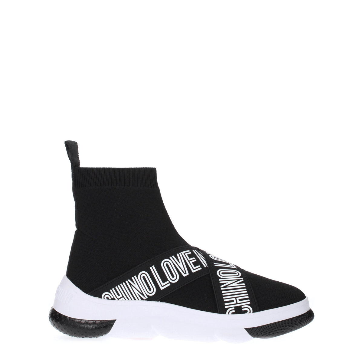 Moschino モスキーノスニーカーの女性布地黒/白が大好きです - Image 7