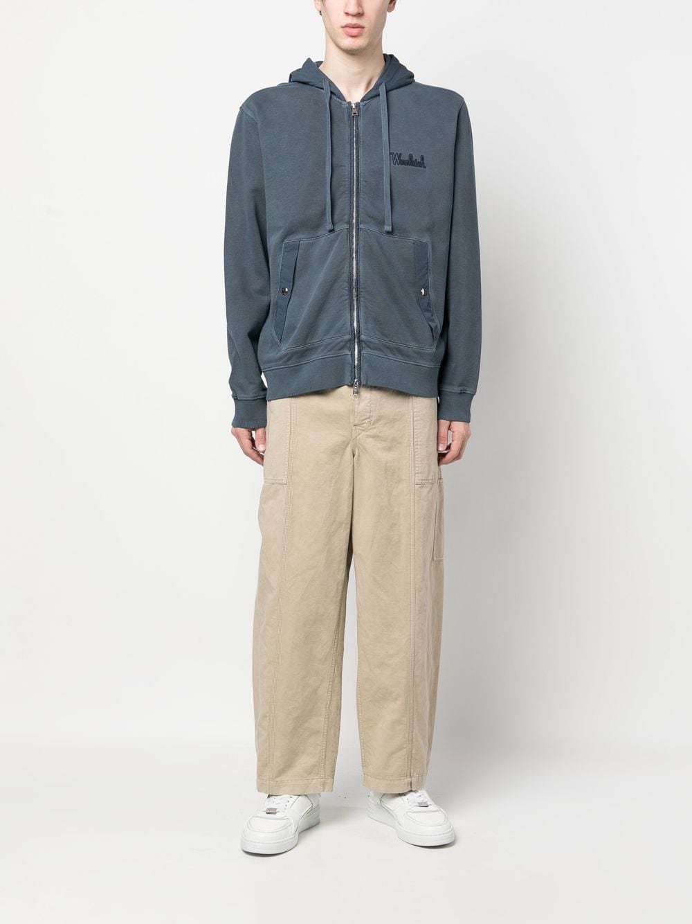 Woolrich Woolrich Mixmedia Full Zip Hoodie - Image 7