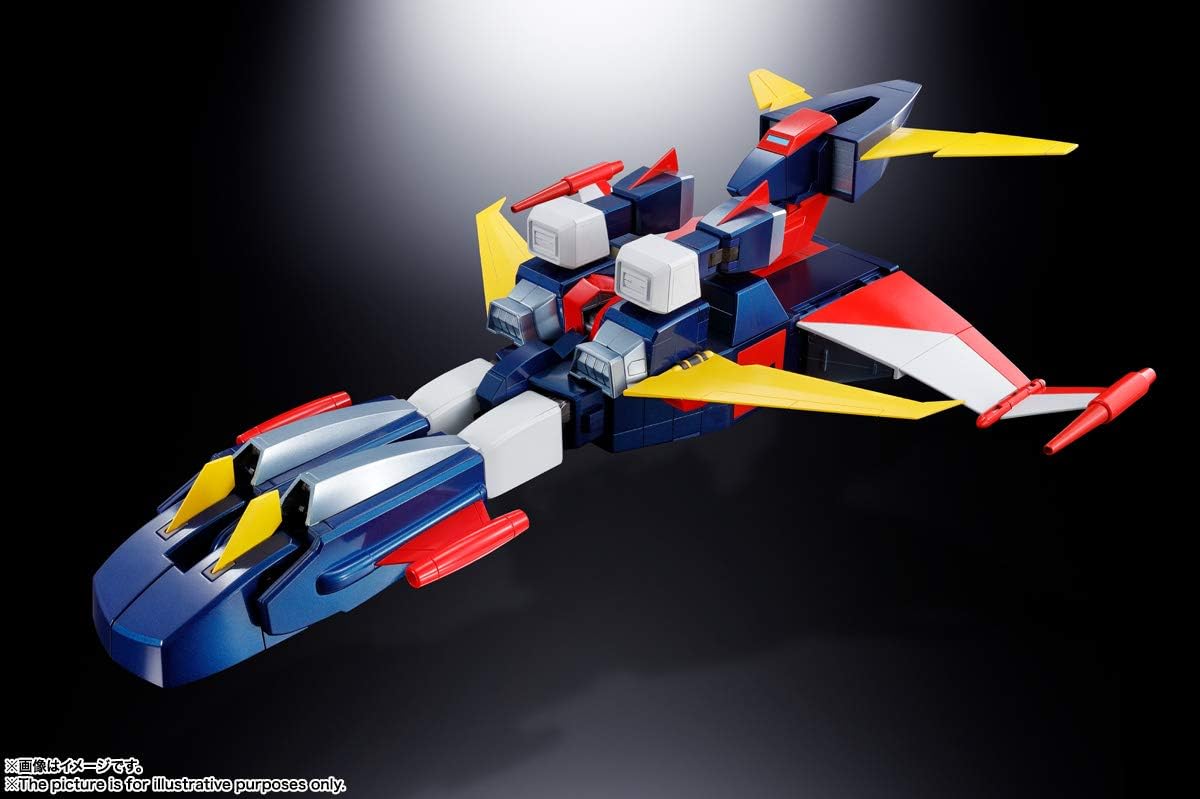 TAMASHII NATIONS Soul of Chogokin GX-66R Invincible Robo Trider G7 Action Figure, Approx. 9.4 inches (240 mm); ABS, PVC & Die Cast; Pre-painted