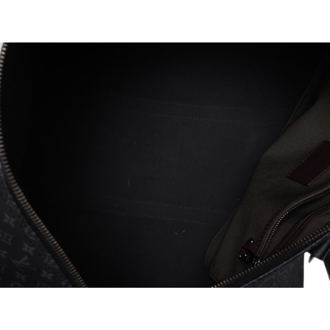 LOUIS VUITTON 'BLACK AND OLIVE' MONOGRAM 55 DUFFLE BAG