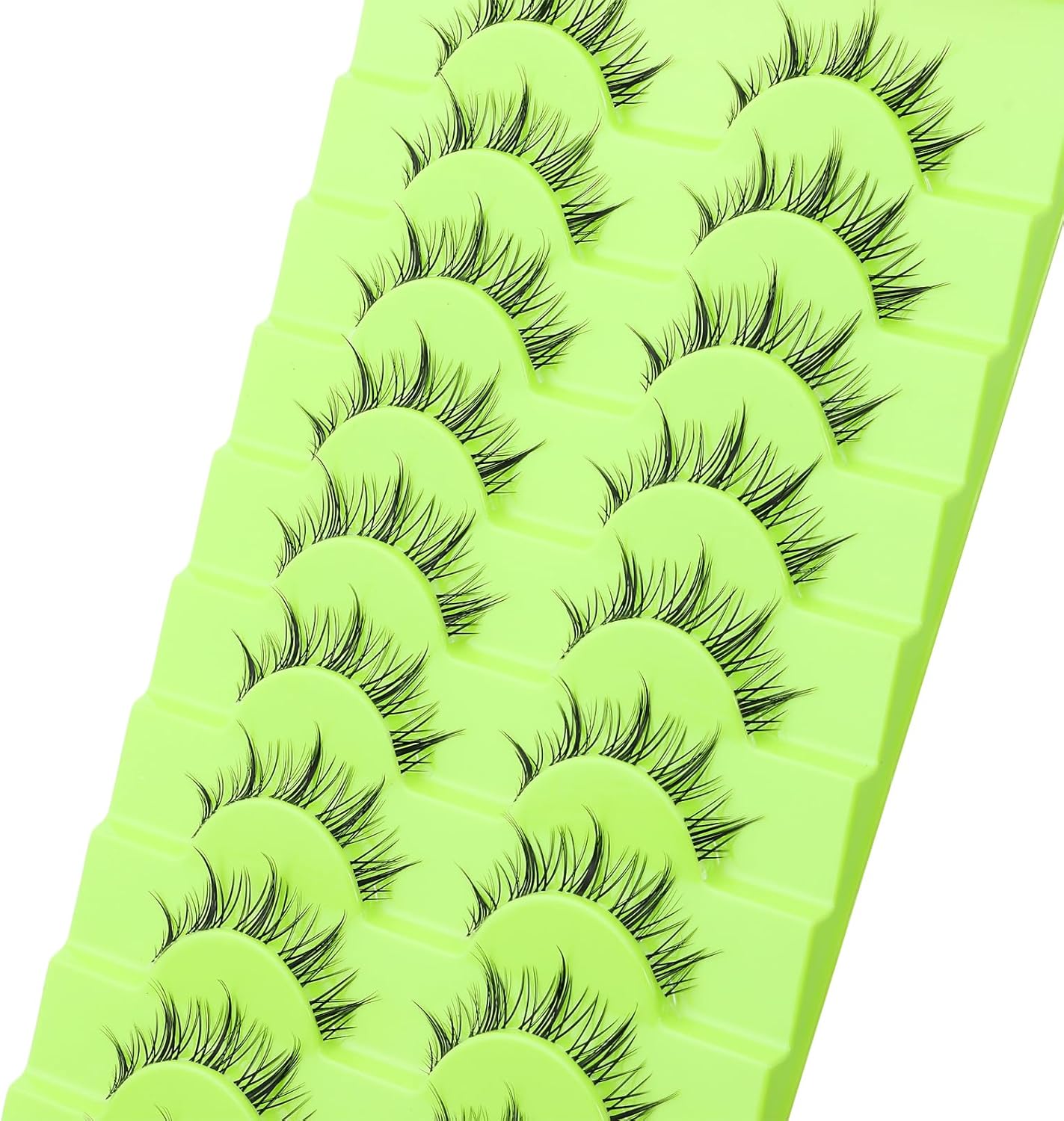 10 Pairs Cartoon False Eyelashes Korean Asian False Eyelashes Anime False Eyelashes Japanese Makeup False Eyelashes Spiky False Eyelashes (Y40)