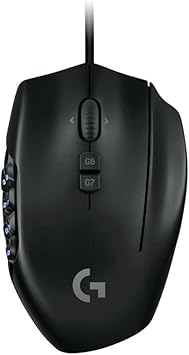 Logicool G G600t Gaming Mouse, Wired Gaming Mouse, USB Connection, LIGHTSYNC, RGB MMO, For Gaming, Multi-Buttons, 20 Program Buttons, PC Windows, Mac, Black, PC Window, Mac, Domestic Authentic