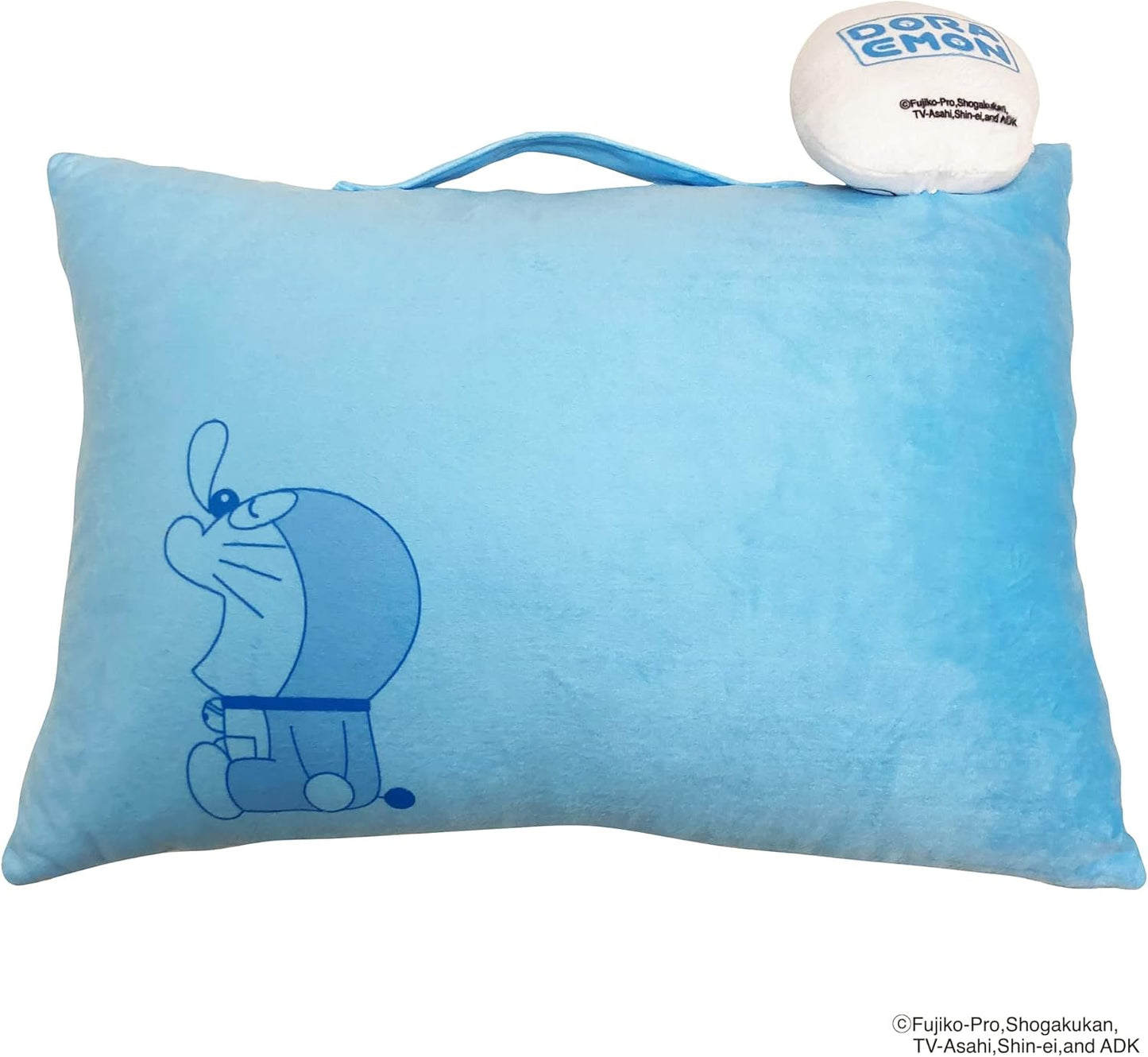 MORIPiLO Body Pillow Doraemon (Pillow with Mascot) With Handle Compact Cushion Goods Plush Toy Nap Pillow 11.0 x 15.4 x 3.5 inches (28 x 39 x 9 cm) Blue Character Morishita Pillows