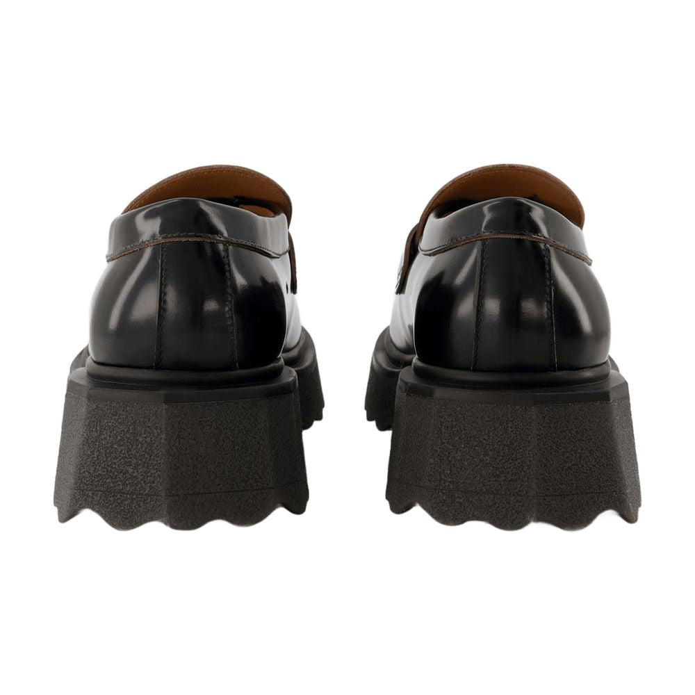 Off Sponge Loafer Ankle Boots Off White Black/Militaire Leather - Image 7