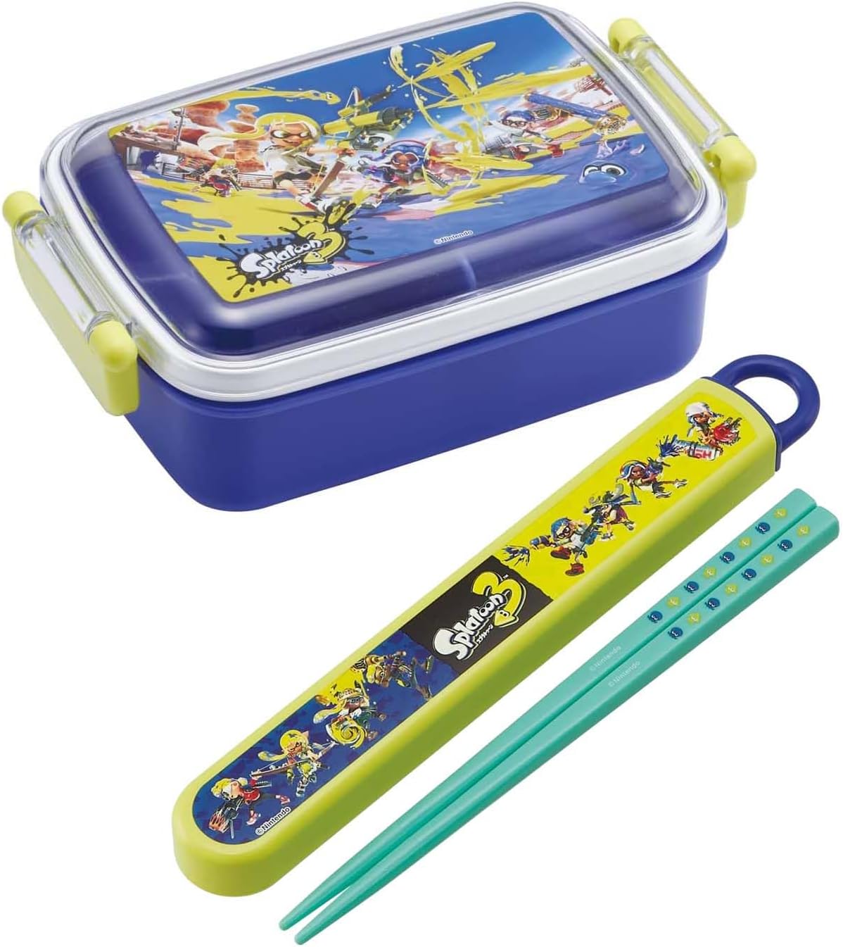 Skater (Skater) Bento Box for Kids, 450ml, Fluffy Dome Lid, Lunch Box, 1-Tier, Made in Japan, Splatoon 3, Boy, RBF3ANAG-A