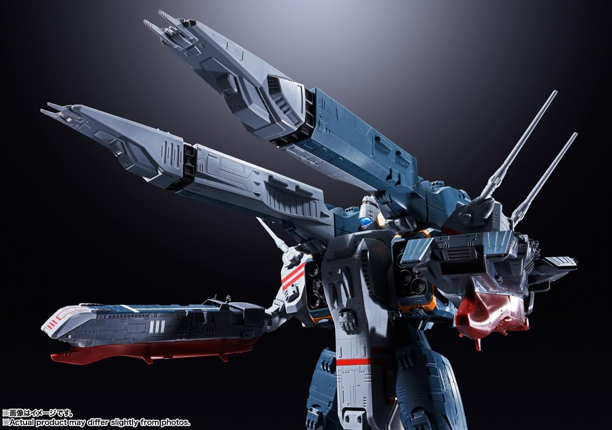 Tamashi Nations DX Chogokin Super Time Fortress Macross SDF-1 Macross, Approx. 27.6 inches (700 mm), ABS & Die-Cast Painted Action Figure