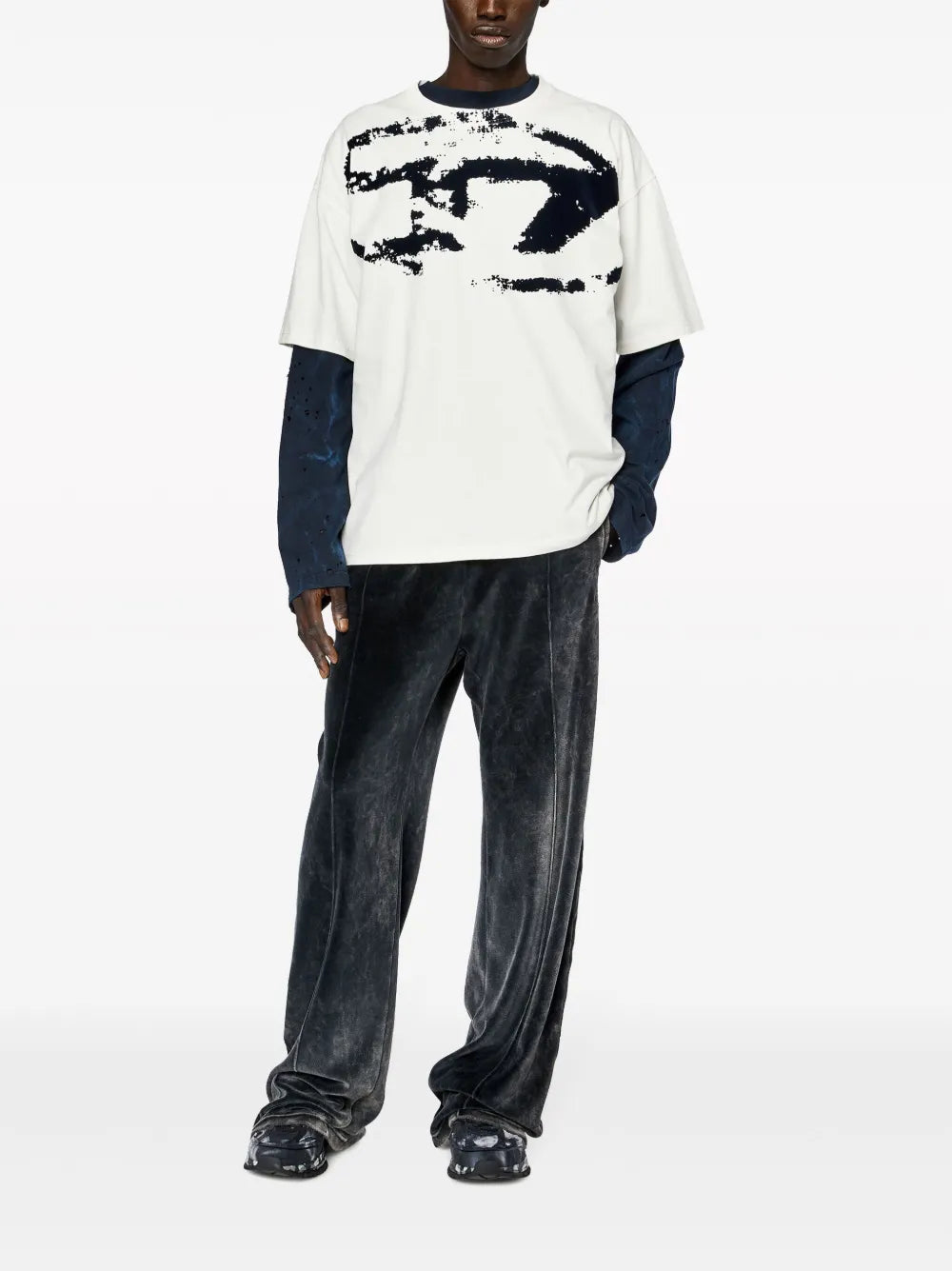 Diesel 群れのロゴ付きディーゼルTボックスTシャツ - Image 7