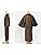 Nagomiya Washable Kimono, Single Item, Two-Part Kimono, Preta, Striped Pattern, Tailored Ladies,