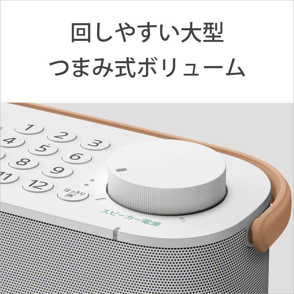 Sony SRS-LSR200 Handy TV Speaker, Easy Operation, Splash-proof, Dedicated Speaker for Voice, Integrated TV Remote Control, 2020 Model