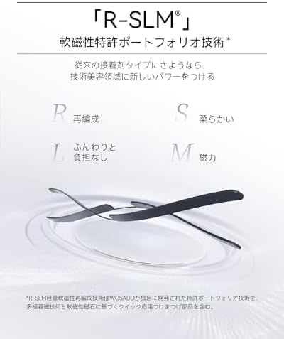 WOSADO Magnetic False Eyelashes, No.1 Natural Black 2.0, Magnetic False Eyelashes, No Glue Required, Fluffy, No Makeup Feel, Reusable, Suitable for Thin Makeup